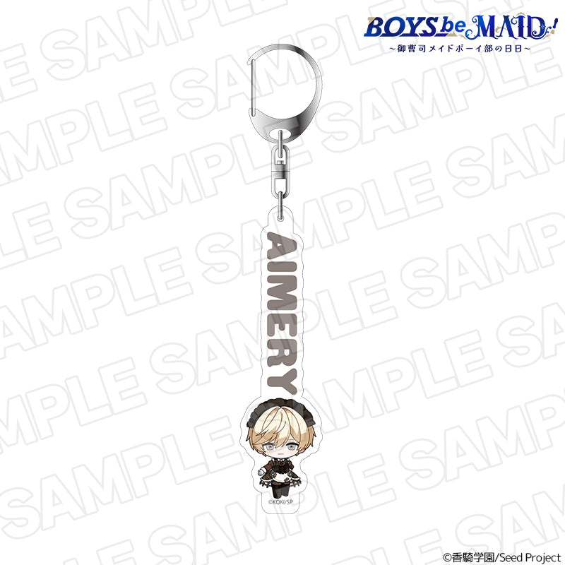 (Goods - Keychain) BOYS be MAID! Name Keychain Chibi Maid Aimery Cenoir