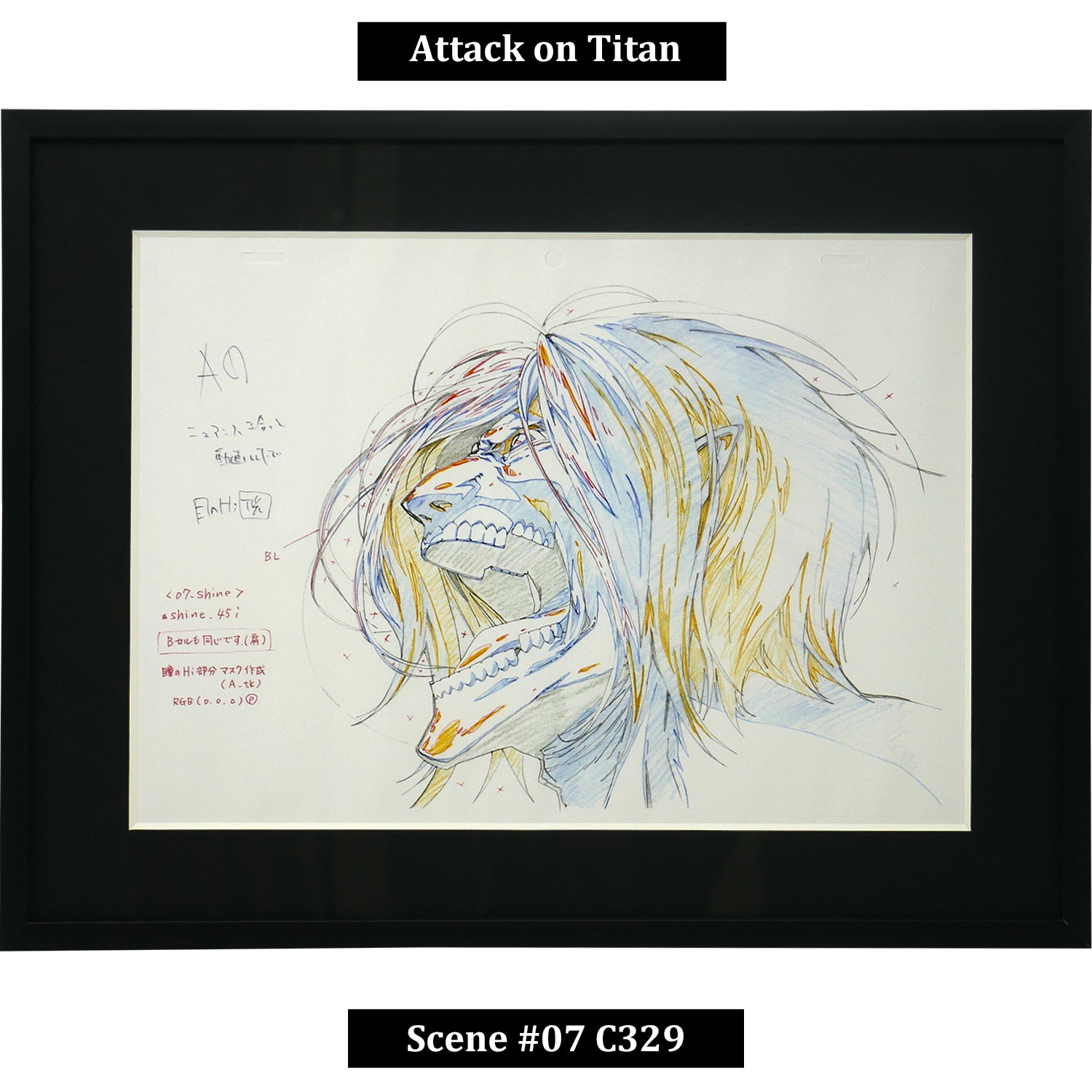 (Goods - Art Print) [Attack on Titan] Titan Eren Key Animation Scene #07 C329 - Fine Arts