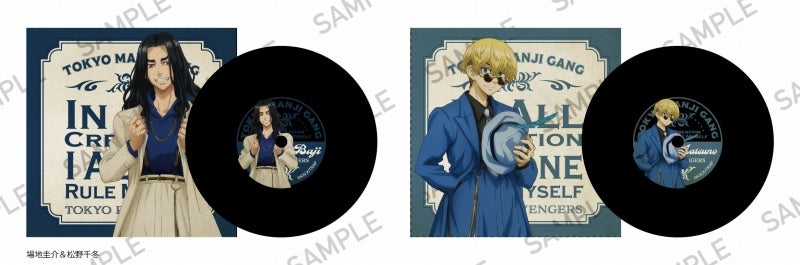 [Tokyo Revengers] Record Style Coaster Set of 2 / Zoot Suit Ver. Baji & Chifuyu