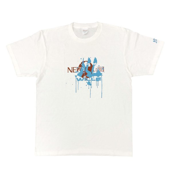 [Evangelion] EVA STORE Original WILLE (Paint) White T-Shirt XL Size