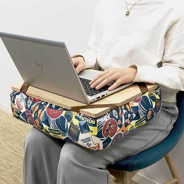 [Evangelion] EVA STORE Original Cushion Table (Vintage Icon Pattern)