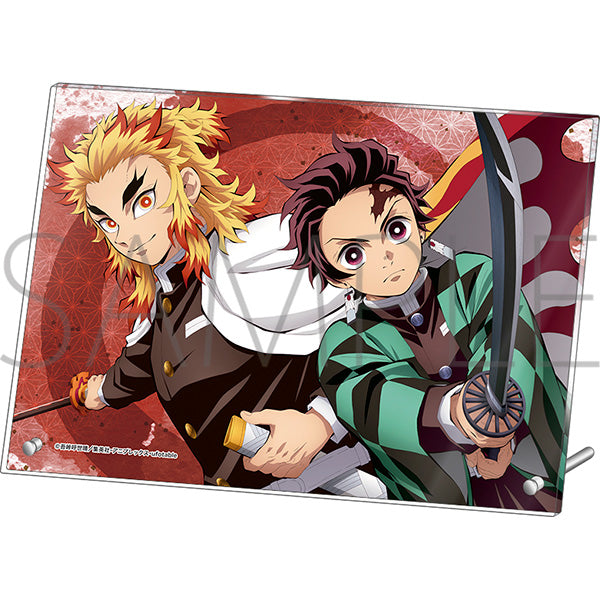 [Demon Slayer: Kimetsu no Yaiba] Mini Acrylic Art Panel B: Tanjiro & Rengoku  – Character Goods