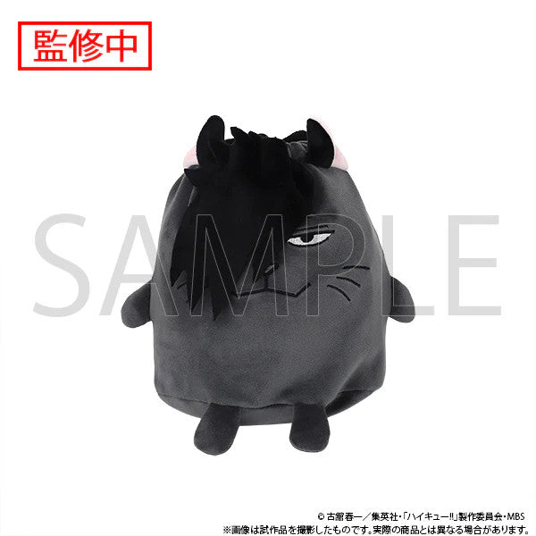 [Haikyu!!] TO THE TOP Flat-Sitting Drawstring Bag - Kuroo Cat