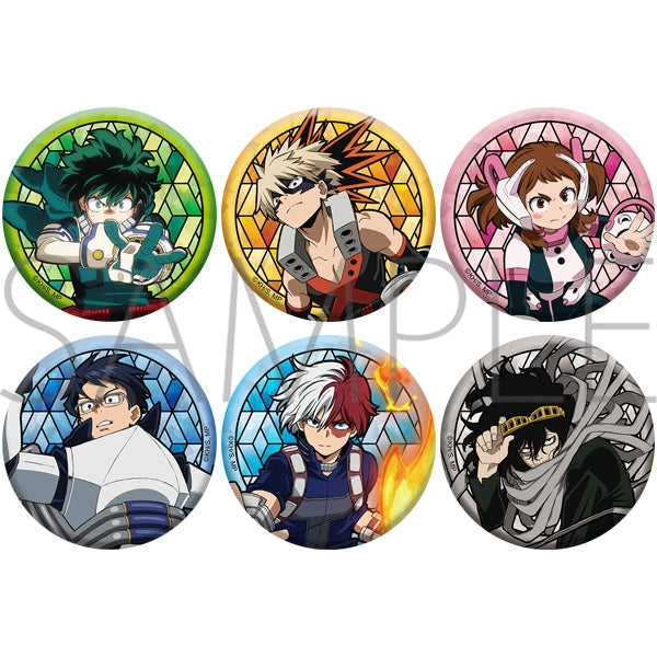 [My Hero Academia] Stained glass-style Trading Holographic Badge (Blind Box -Single)