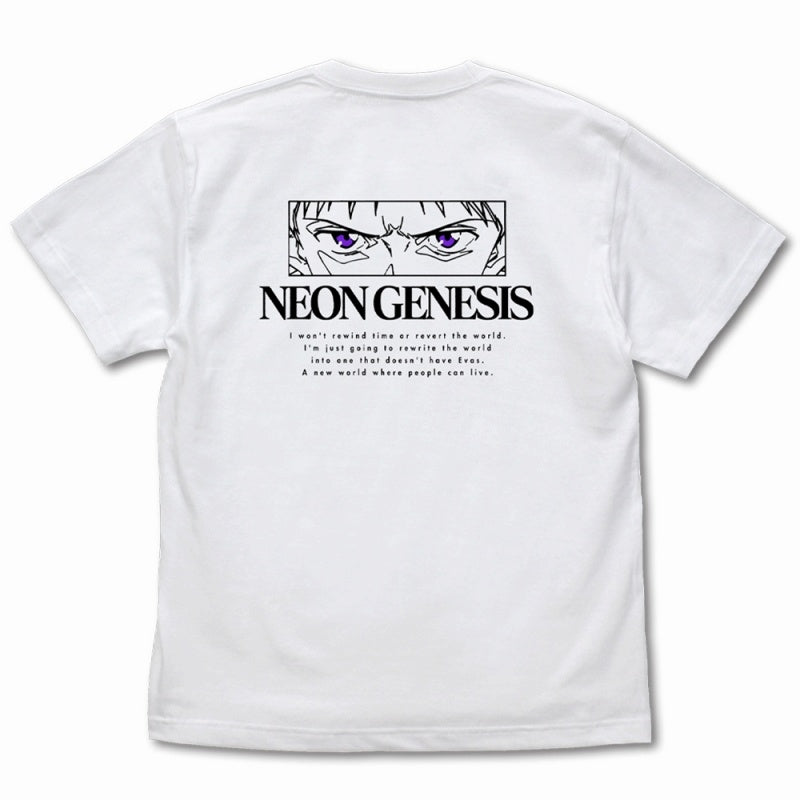 [Evangelion] "Goodbye All Of Evangelion" T-Shirt WHITE-XL