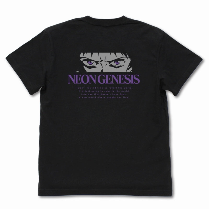 [Evangelion] "Goodbye All Of Evangelion" T-Shirt BLACK-XL