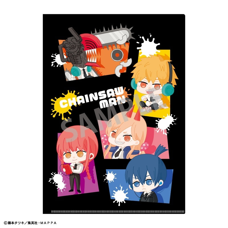 [Chainsaw Man] A4 Single File Folder Black/ENJOY MUSIC