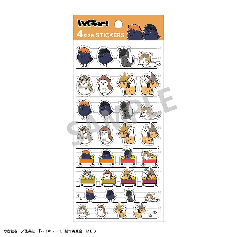 [Haikyu!!] 4 Size Sticker / Animal Chibi
