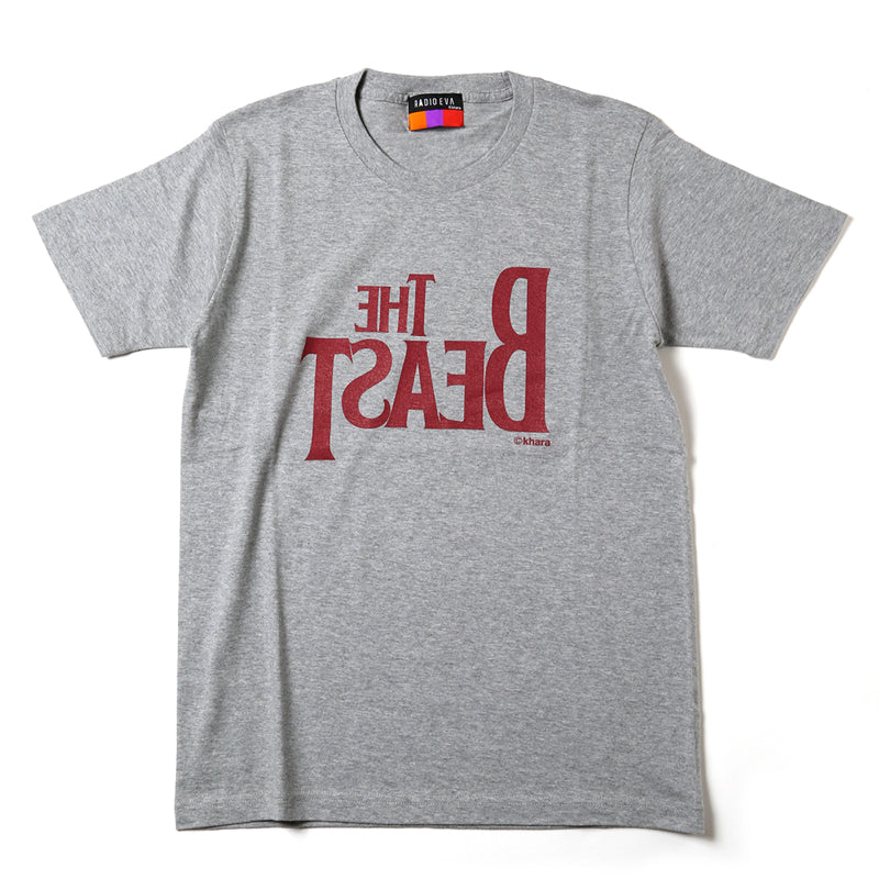 [Evangelion] RADIO EVA T-Shirt THE BEAST GRAY x BURGUNDY