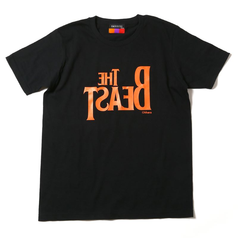 [Evangelion] RADIO EVA THE BEAST T-Shirt BLACK x ORANGE