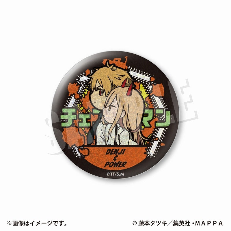 [Chainsaw Man] VETCOLO Glitter Button Badge 08. Denji & Power