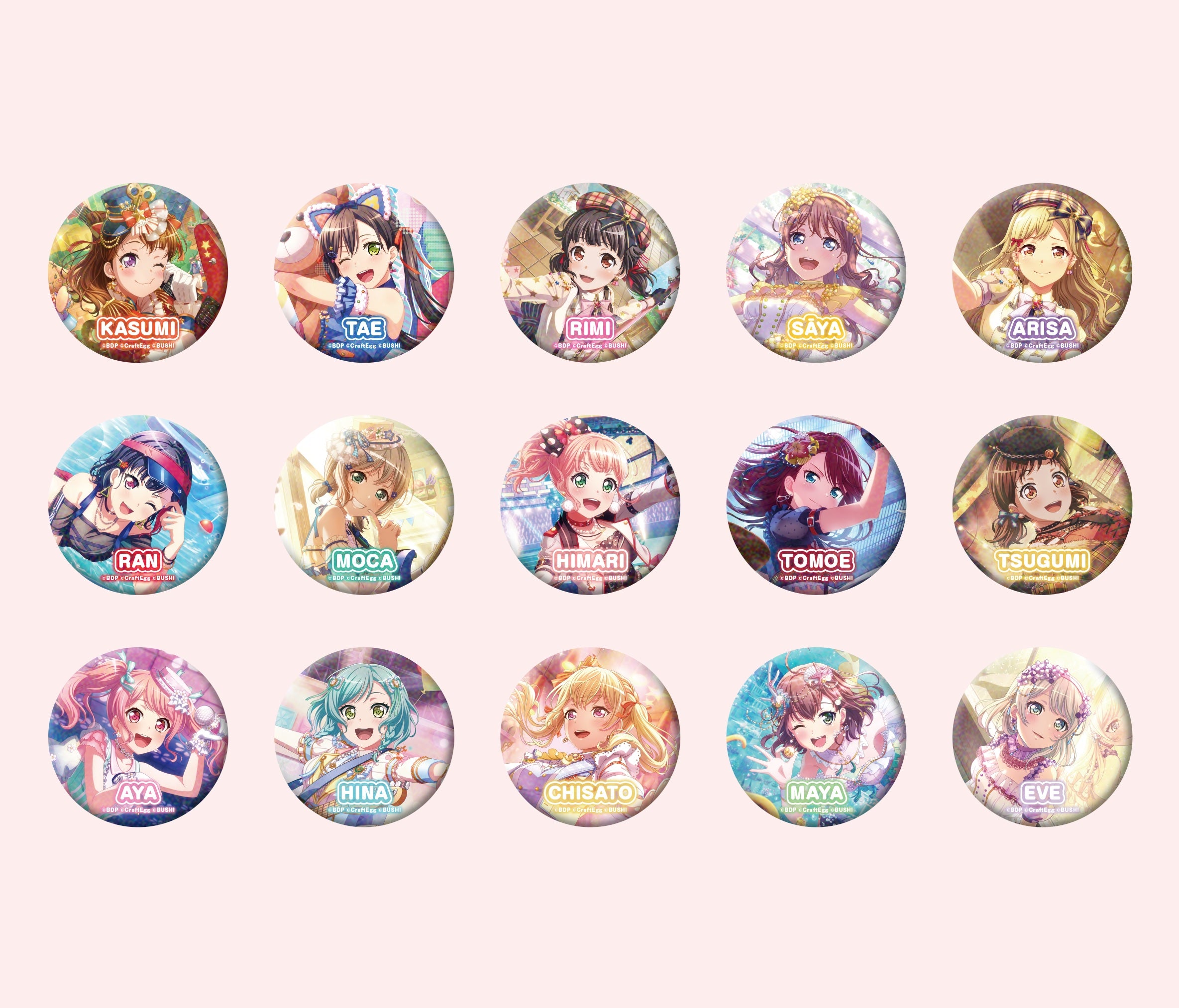 [BanG Dream! GBP!] Trading Big Holo Button Badge vol. 1 – Blind Box Single