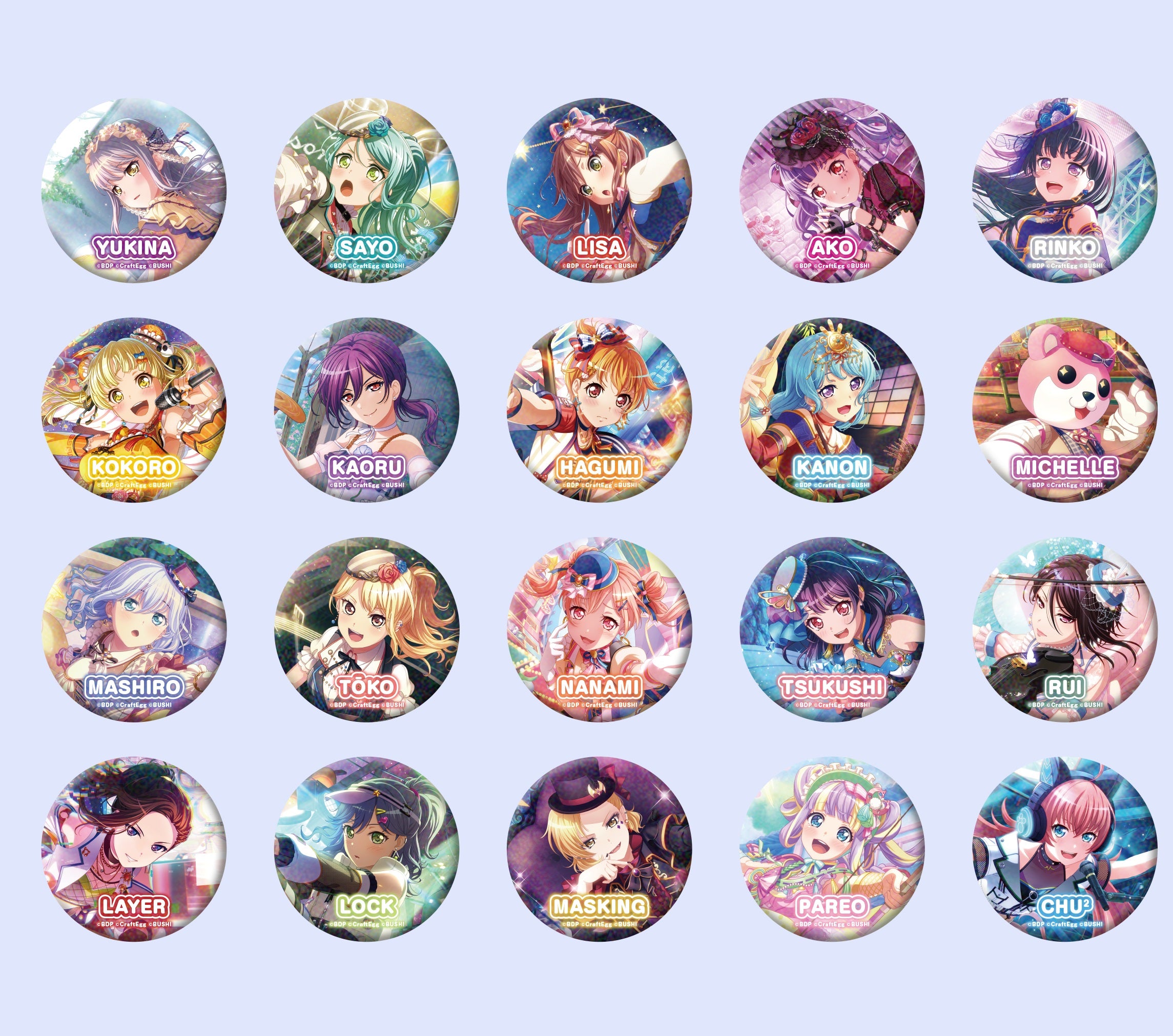 [BanG Dream! GBP!] Trading Big Holo Button Badge vol. 2 – Blind Box Single