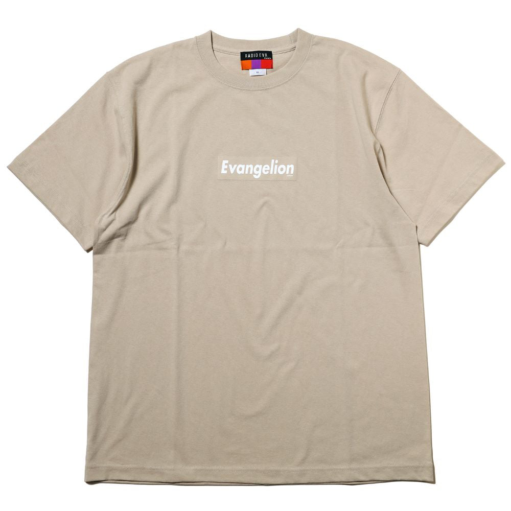[Evangelion] RADIO EVA EVANGELION BOX LOGO T-Shirt SANDBEIGE