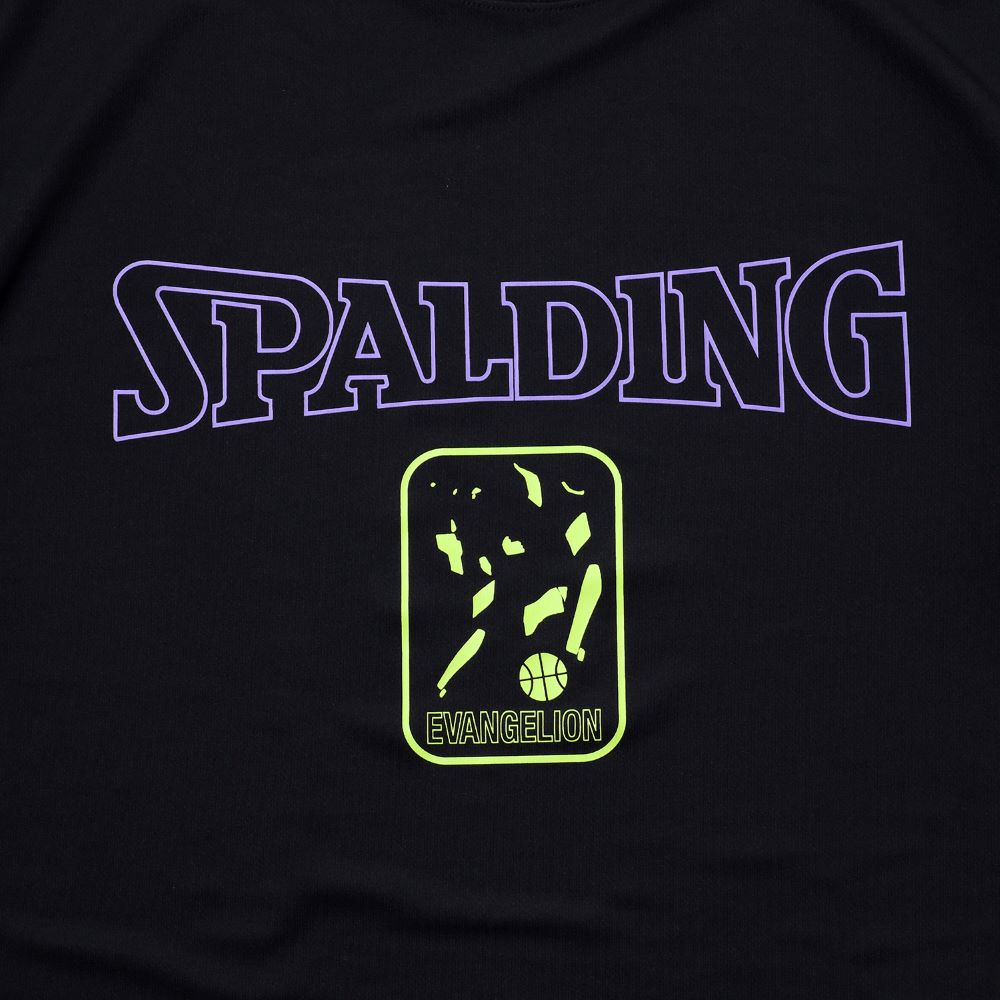[Evangelion] RADIO EVA SPALDING EVA-01 Dry mesh T-Shirt Black×Green