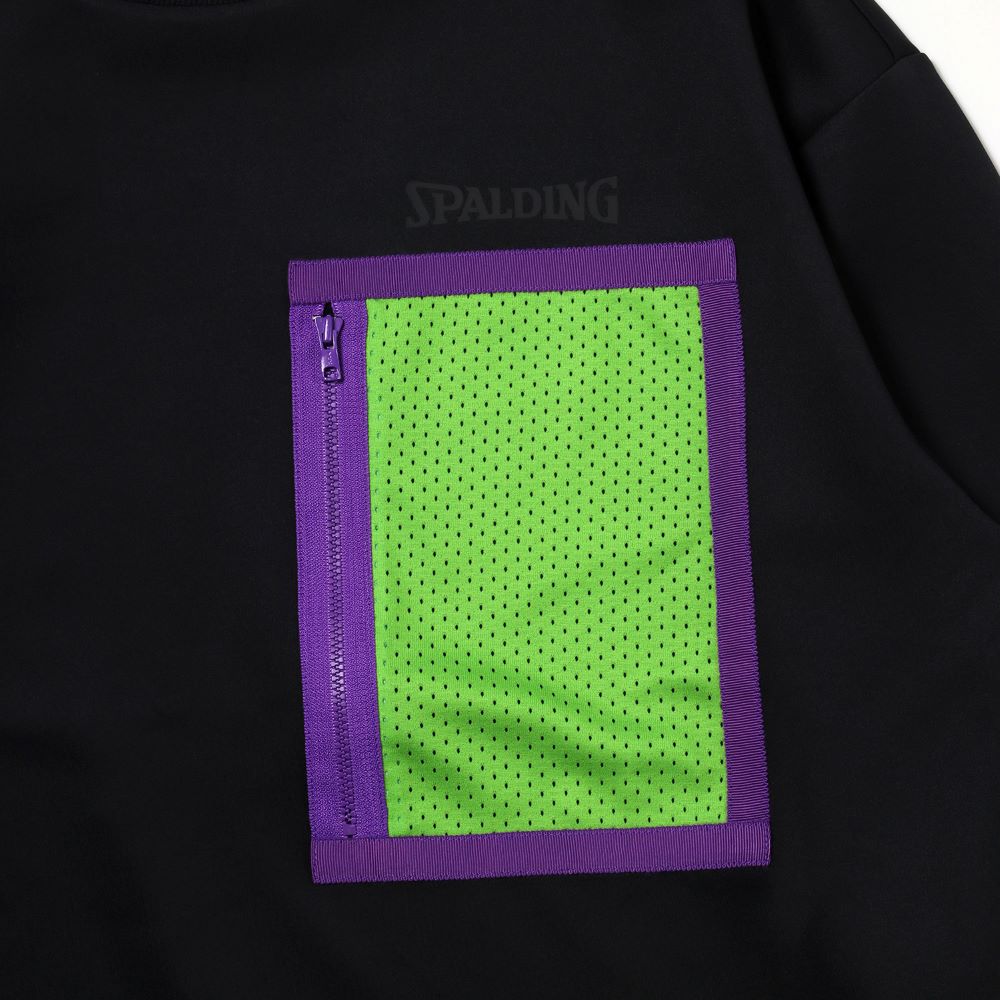 [Evangelion] RADIO EVA NERV Sweat Shirts by SPALDING Black×Green