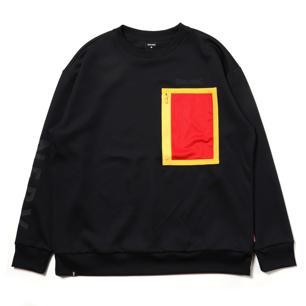 [Evangelion] RADIO EVA NERV Sweat Shirts by SPALDING Black×Red