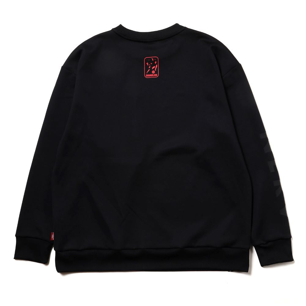 [Evangelion] RADIO EVA NERV Sweat Shirts by SPALDING Black×Red