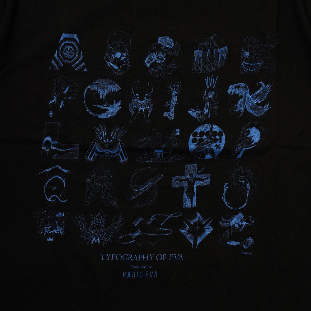 [Evangelion] RADIO EVA TYPOGRAPHY OF EVA index T-Shirt