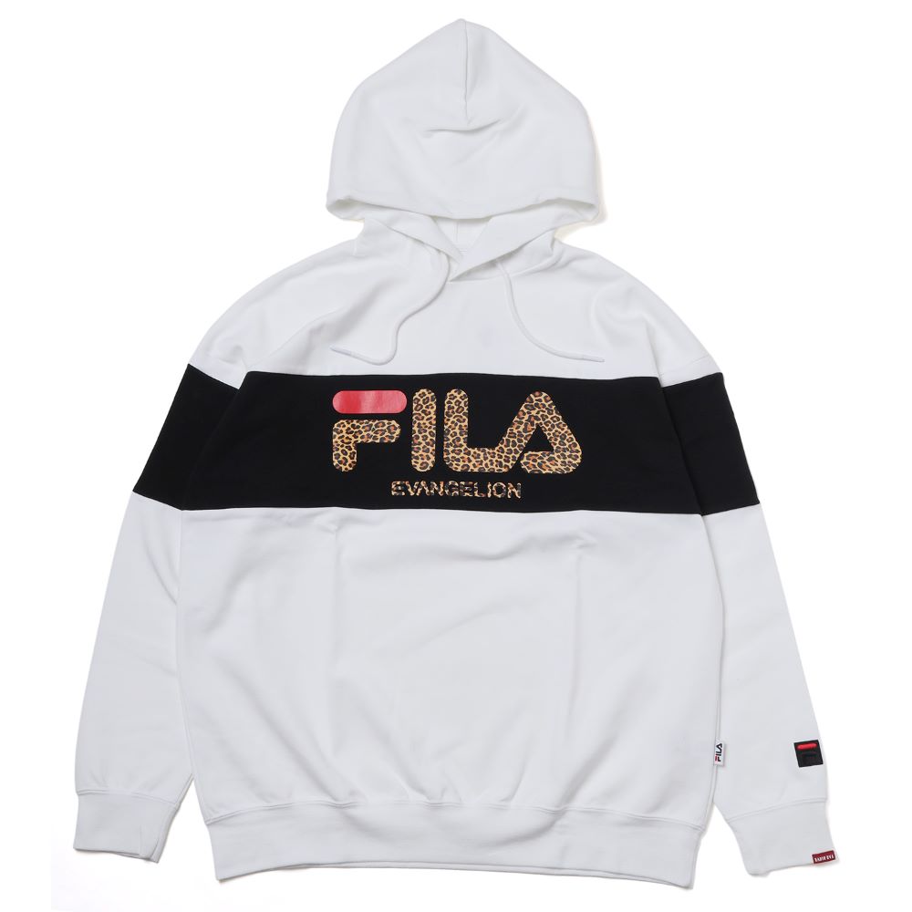 [Evangelion] RADIO EVA FILA MONOGRAM LOGO PARKA EVANGELION LIMITED WHITE