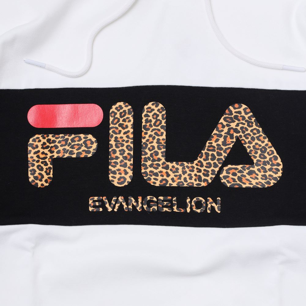 [Evangelion] RADIO EVA FILA MONOGRAM LOGO PARKA EVANGELION LIMITED WHITE