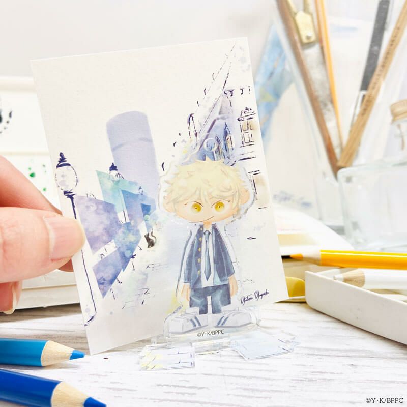 (Goods - Acrylic Stand) [Blue Period] Bunbougu Cafe Collab Blue Period 2022 BunCafe Chibi Mini Acrylic Stand Yatora Yaguchi