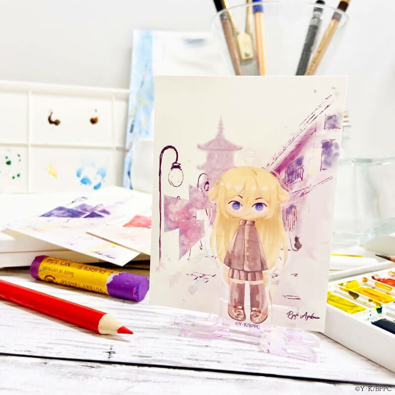 (Goods - Acrylic Stand) [Blue Period] Bunbougu Cafe Collab Blue Period 2022 BunCafe Chibi Mini Acrylic Stand Ryuji Ayukawa
