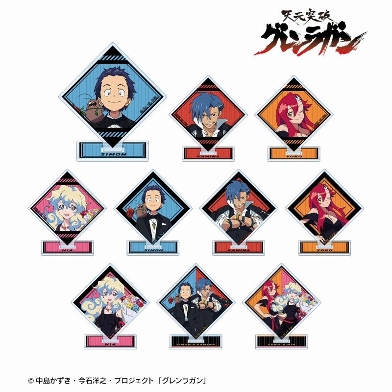 (Goods - Acrylic Stand) [Gurren Lagann] Exclusive Art 15th Anniversary Dressed Up Trading Acrylic Stand (Blind Box -Single)