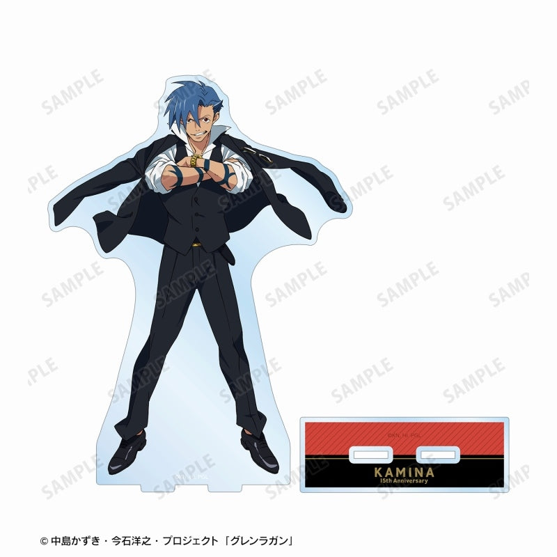 (Goods - Acrylic Stand) [Gurren Lagann] Exclusive Art Kamina 15th Anniversary Dressed Up BIG Acrylic Stand