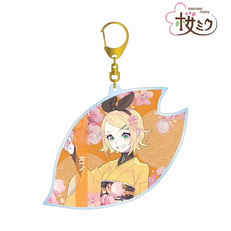 [Vocaloid] Sakura Miku Series Kagamine Rin Exclusive Art by kuro BIG Acrylic Keychain