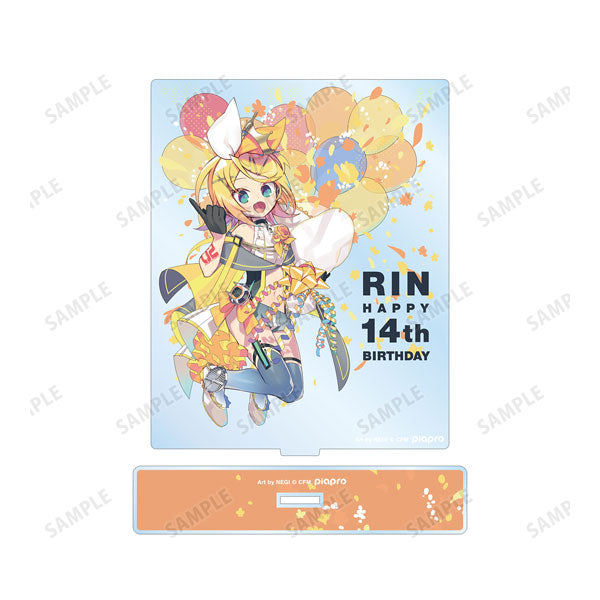 (Goods - Acrylic Stand) [Vocaloid] Piapro Characters Kagamine Rin Happy 14th Birthday BIG Acrylic Stand