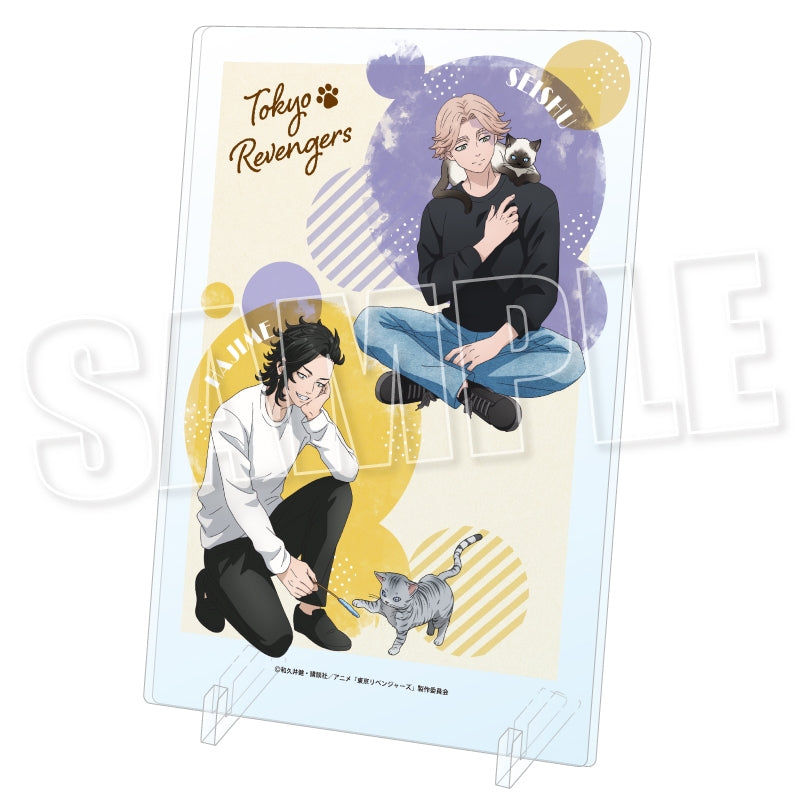 [Tokyo Revengers] Acrylic Visual Board Play With Cats Ver. Type C (Seishu Inui & Hajime Kokonoi)