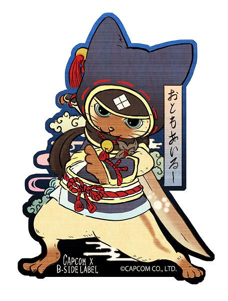 [Monster Hunter] CAPCOM x B-SIDE LABEL Sticker Airou Ukiyo-e – Character Goods