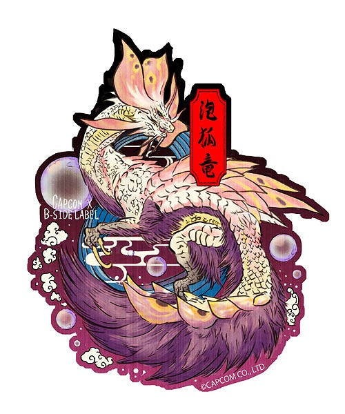 [Monster Hunter] CAPCOM x B-SIDE LABEL Sticker Mizutsune Ukiyo-e – Character Goods