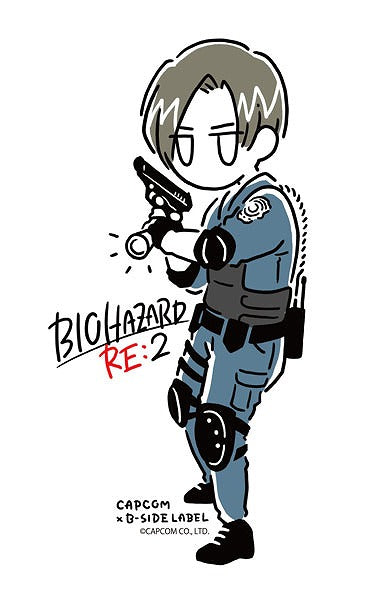 [Resident Evil] CAPCOM x B-SIDE LABEL Sticker Biohazard Leon (Line Art) – Character Goods