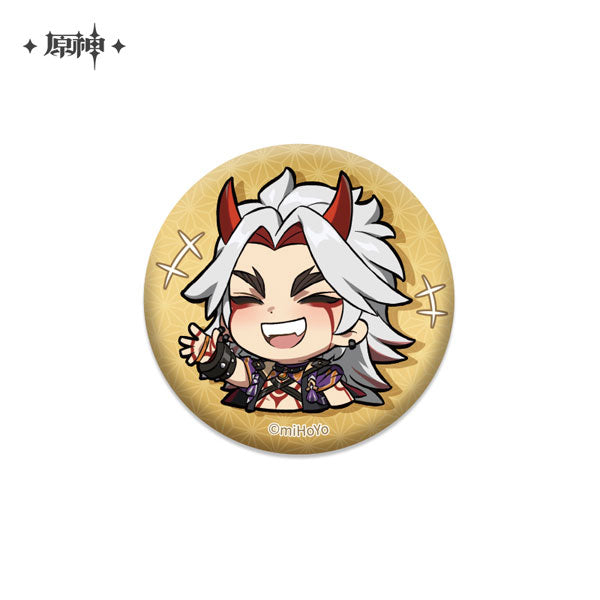 [Genshin Impact] Chibi Can Badge / Itto Arataki