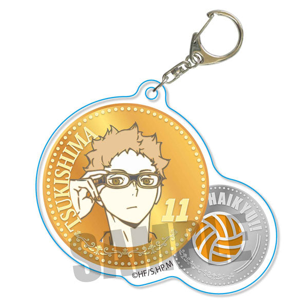 [Haikyu!!] Character Medal Acrylic Keychain / Kei Tsukishima