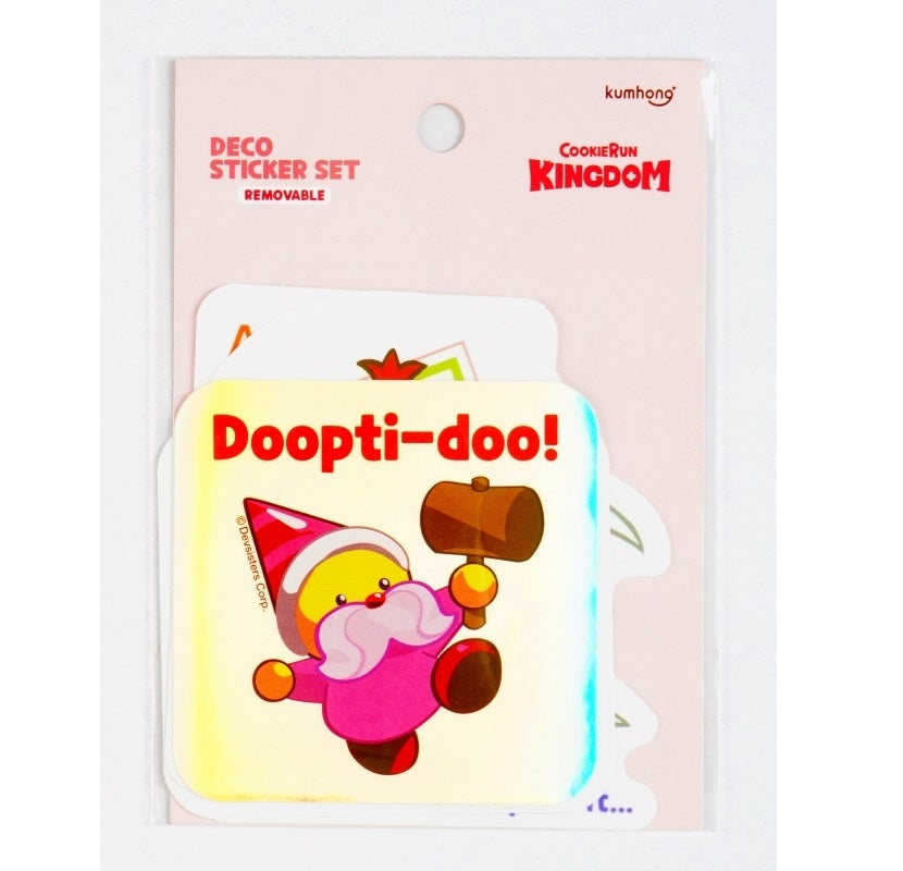 [Cookie Run: Kingdom] Big Deco Sticker Set Pink