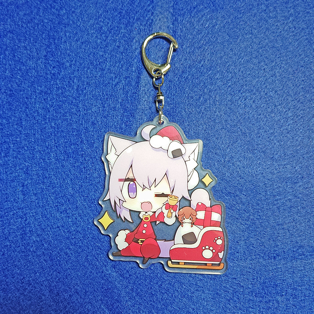 [hololive] Acrylic Keychain / Okayu Chibi Santa ver.