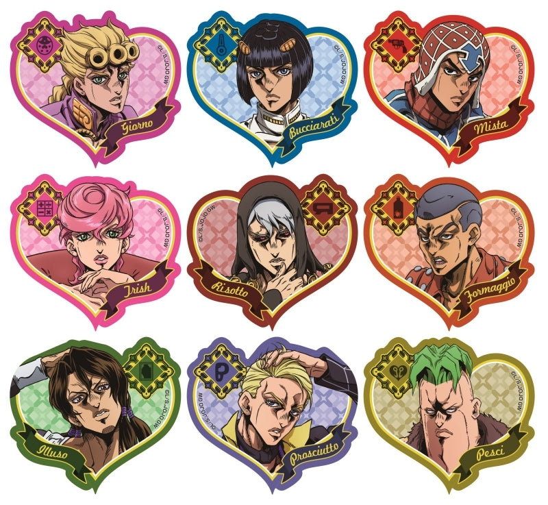 [JoJo's Bizarre Adventure] Heart-shaped Glitter Acrylic Badge JoJo: A New Journey ver. Vol.1 (Blind Box -Single)